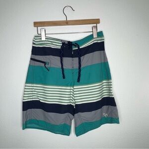 Patagonia Men's Swim Shorts - Teal, Gray, and White